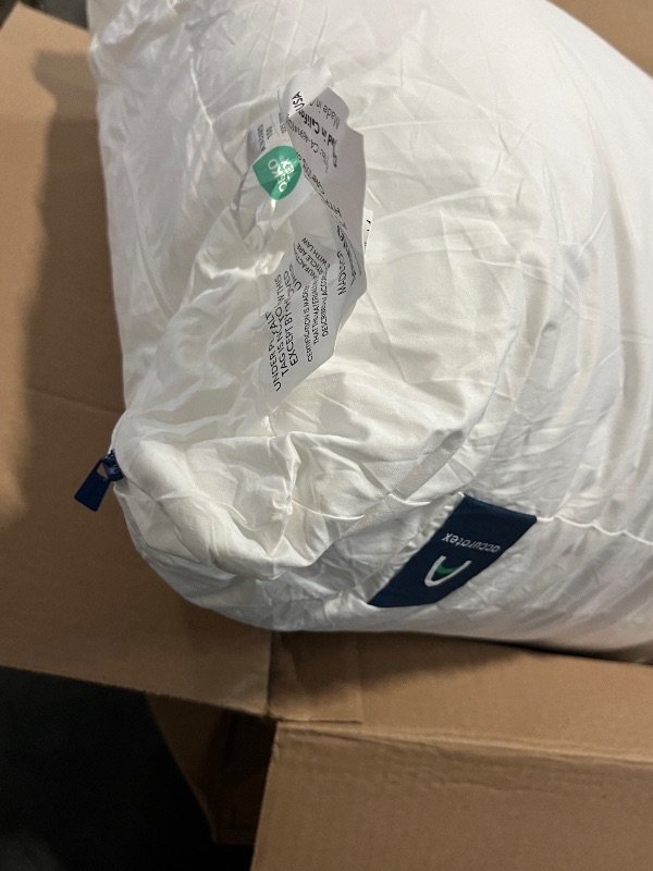 Photo 1 of ACCURATEX Fluffy Pillow Cover, 100% Cotton Shell Filled with Down Alternative, Revive Old Flat Pillows, L Shaped Zipper Pillow Protector for King Size Pillow, Removable & Machine Washable
