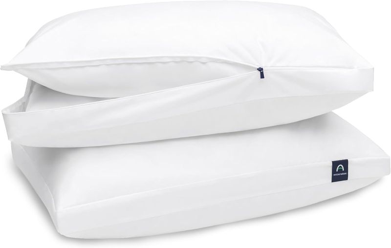 Photo 1 of ACCURATEX Fluffy Pillow Cover, 100% Cotton Shell Filled with Down Alternative, Revive Old Flat Pillows, L Shaped Zipper Pillow Protector for King Size Pillow, Removable & Machine Washable
