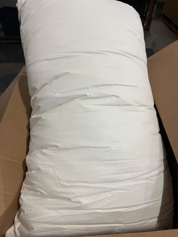 Photo 1 of ACCURATEX Fluffy Pillow Cover, 100% Cotton Shell Filled with Down Alternative, Revive Old Flat Pillows, L Shaped Zipper Pillow Protector for King Size Pillow, Removable & Machine Washable

