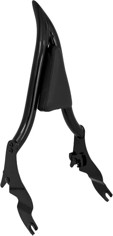 Photo 1 of HDBUBALUS Motorcycle Backrest Sissy Bar Detachable Passenger Assembled Backrest Compatible with Harley Touring Road King Road Glide Street Glide Electra Glide Road King 2009-2025 (16 inch, Black)
