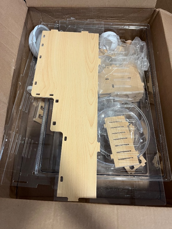 Photo 1 of 8 in 1 Acrylic Hamster Cage with All Accessories,2-Layer Hamster House with Full Transparent Viewing,Top Open Mouse Cage for Pet Mice,Hamster Habitat for Dwarf Hamster,Gerbils;18.5"x11.8"x14.6"
