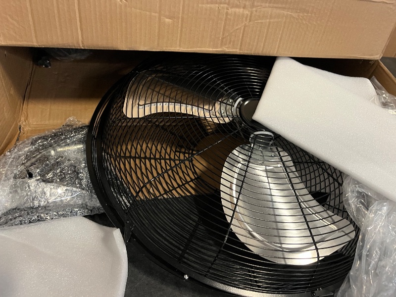 Photo 1 of 20” Wall Mount Fan 7000 CFM High Velocity Wall Industrial Fan 120° Oscillating Fans 3-Speed for Household, Commercial Use - ETL Listed, Black
