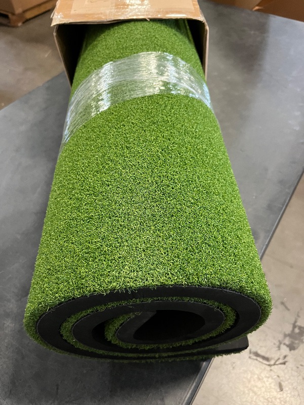 Photo 1 of Artificial Grass Turf, 10ft x 10ft 0.4" Pile Height, Indoor Outdoor Fake Astroturf Rug Carpet Mat for Balcony Decor Backyard Patio Backdrop Fence Wall Decorations Dogsgs
