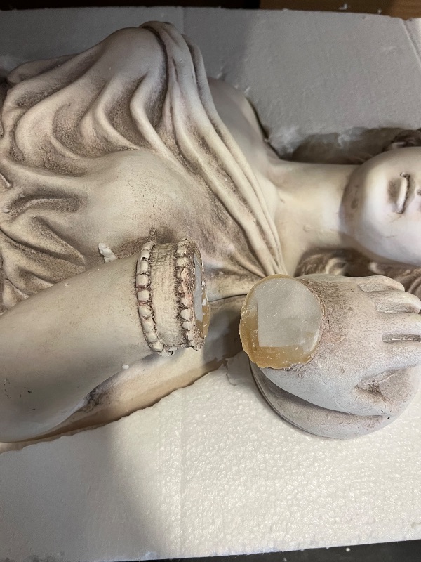 Photo 1 of Large Nymph Statue 46'' High Goddess Statue Hebe Greek Mythology Garden Girl Maid Sculpture Outdoor Courtyard Patio Yard Lawn Decor
