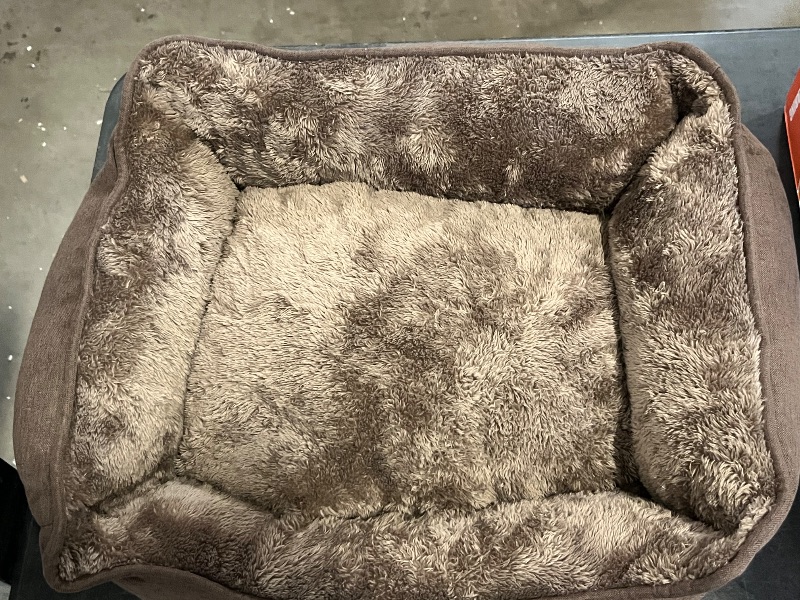 Photo 1 of Rectangle Dog Bed for Large Medium Small Dogs Washable Pet Bed with Bolster Sides Non-Slip Bottom Pet Sofa Waterproof Lining Durable Pet Cuddler, Yellow, 29x 23x 7.1 in
