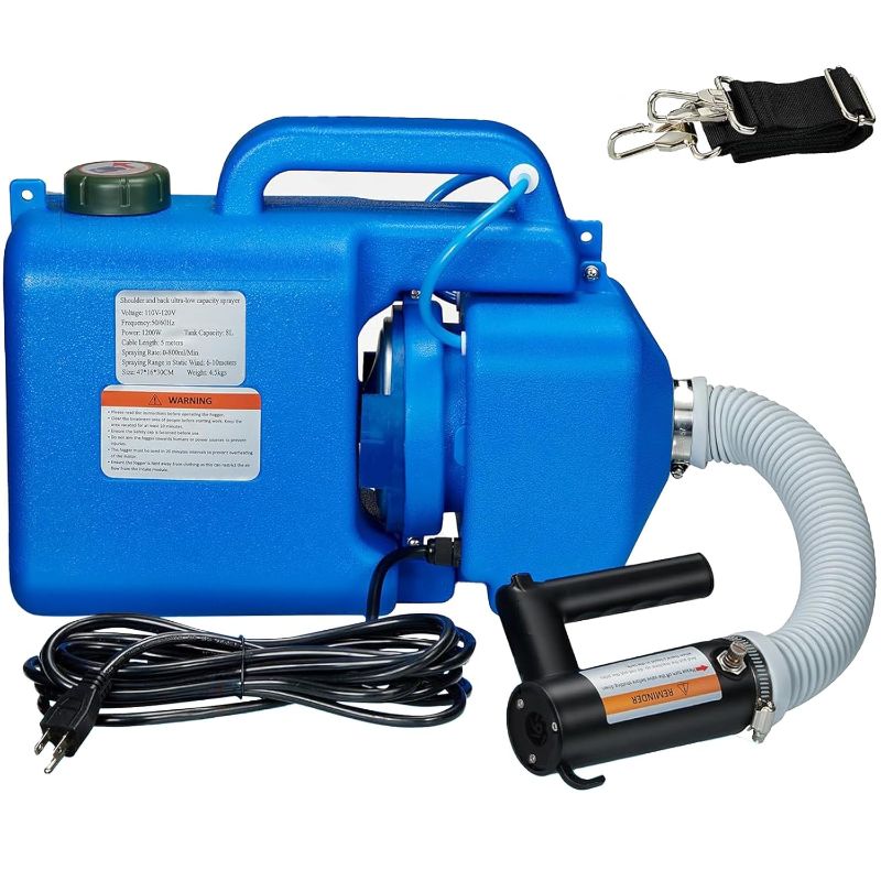 Photo 1 of LONYEON 8L Electric ULV Cold Fogger Machine with Backpack Mist Atomizer, Adjustable Flow Rate, Large Area Spraying for Home Indoor Outdoor
