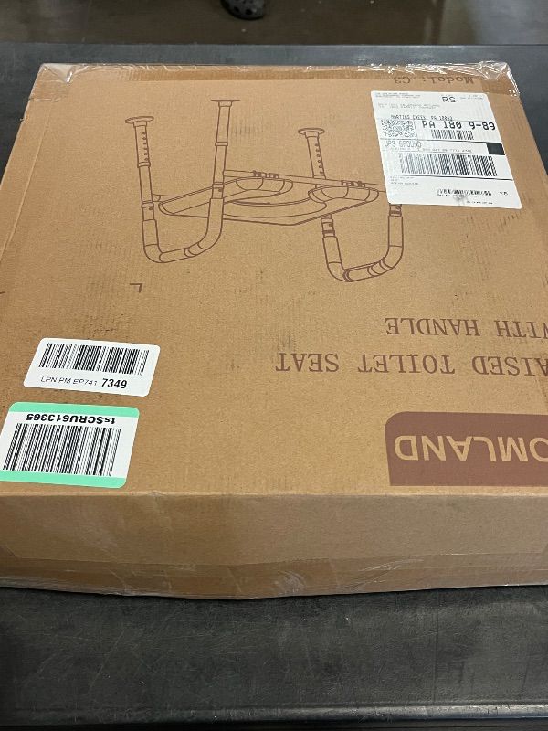 Photo 1 of Toilet Seat Risers for Seniors,Raised Toilet Seat with Handles & Padded Seat, Adjustable Height & Width, 400lb Elevated Toilet Seat for Elderly, Handicap, Fit Any Toilet
