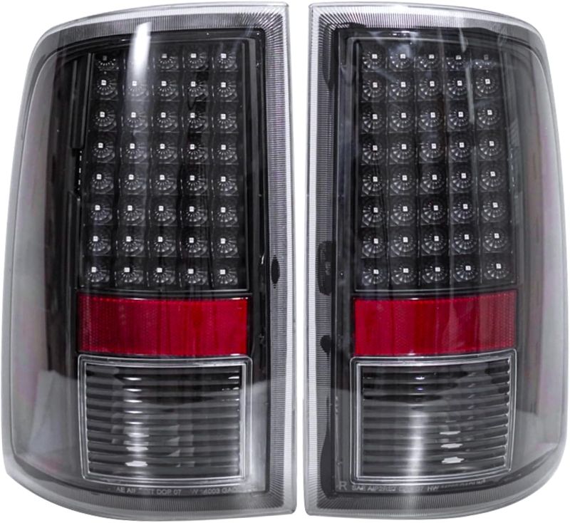 Photo 1 of LED Tail Light Compatible for 2009-2018 Dodge Ram 1500 2010-2018 Ram 2500/3500, Clear Lens Black Light Tube Rear Brake Lamp Replace CH2818124, CH2819124
