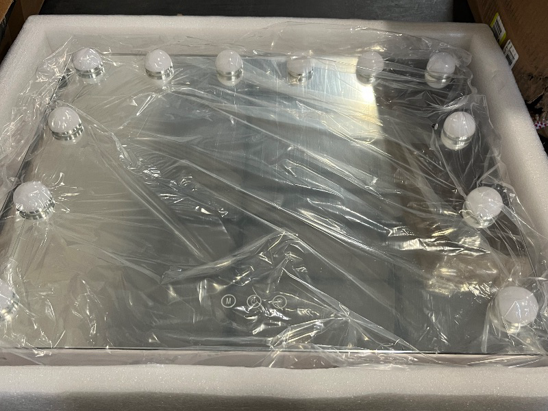 Photo 1 of GAOMON Vanity Mirror with Lights, Lighted Mirror with 15 Dimmable LED Bulbs, Makeup Mirror with 3X Magnification, 3 Colors Modes,Touch Control, Metal Frame,White