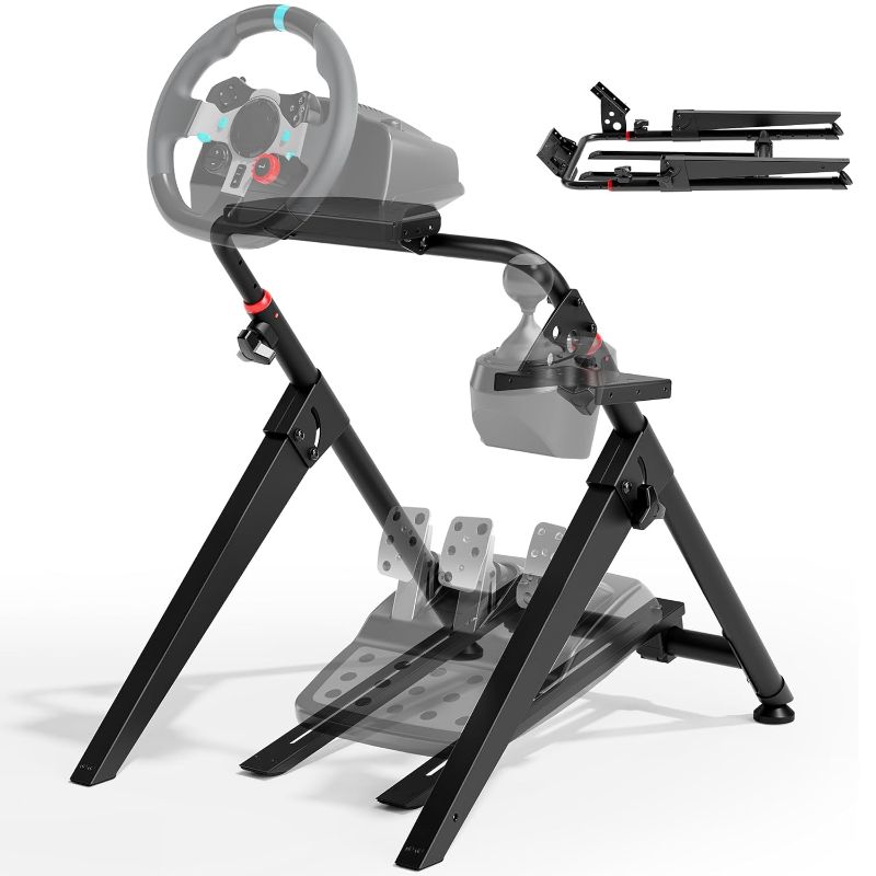 Photo 1 of ARES WING Sim Racing Wheel Stand, Foldable Racing Simulator Cockpit, Formula and GT Sim Racing Cockpit Compatible with Fanatec, Thrustmaster, Logitech, Moza, Racing Games on PS5, PS4, Xbox and PC
