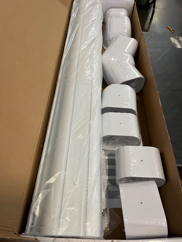 Photo 1 of DuctlessAire Mini Split Line Set Cover Kit - Paintable Lineset Cover - Line Set Covers for Ductless Air Conditioner, Mini Split AC/Heating System, HVAC, Central AC Unit, Heat Pump (White, 4" x 14 ft.)
