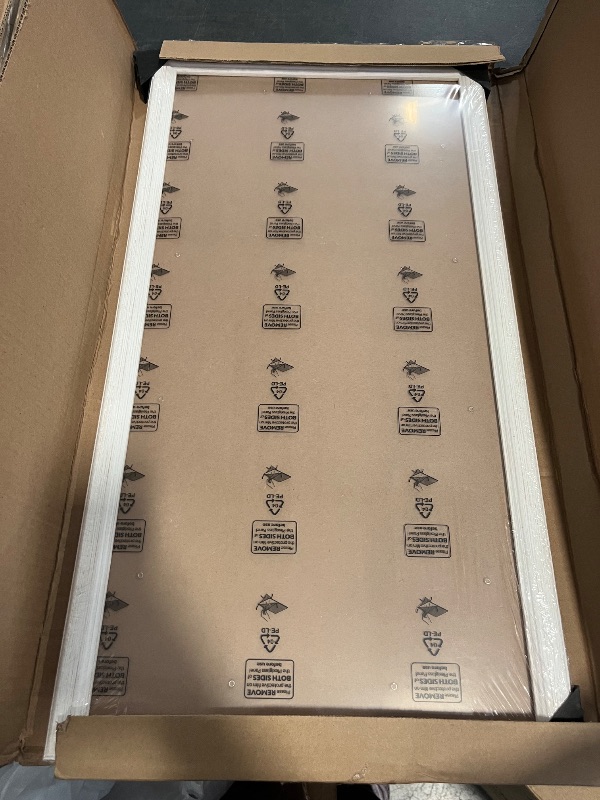 Photo 1 of 11x22 Wood Frame White, Modern Natural Woodgrain 22x11in Picture Frame, Rustic Wooden 11 x 22 inch Gallery Wall Photo Poster Frame with HD Plexiglass, Horizontal Vertical Wall Mounting Display 1pcs
