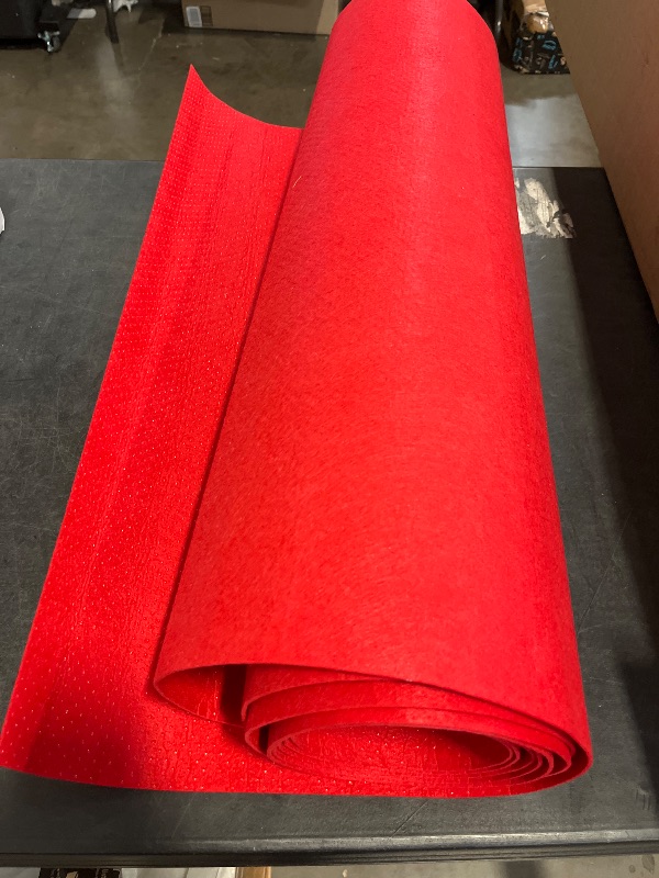Photo 1 of Aisle Runners Wedding Accessories 2mm Red Aisle Runner Carpet Rugs for Step and Repeat Display, Ceremony Parties and Events Indoor or Outdoor Decoration 24 Inch Wide x 15 feet Long
