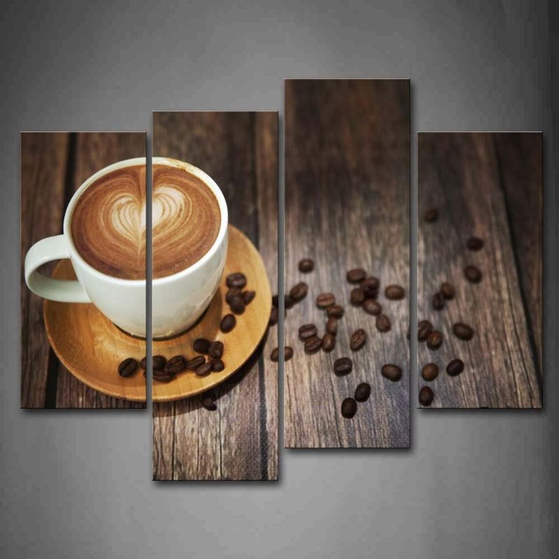 Photo 1 of Brown Coffee Wall Art for Bar - Coffee Theme Picture Print On Canvas for Kitchen, Living Room Home Decor