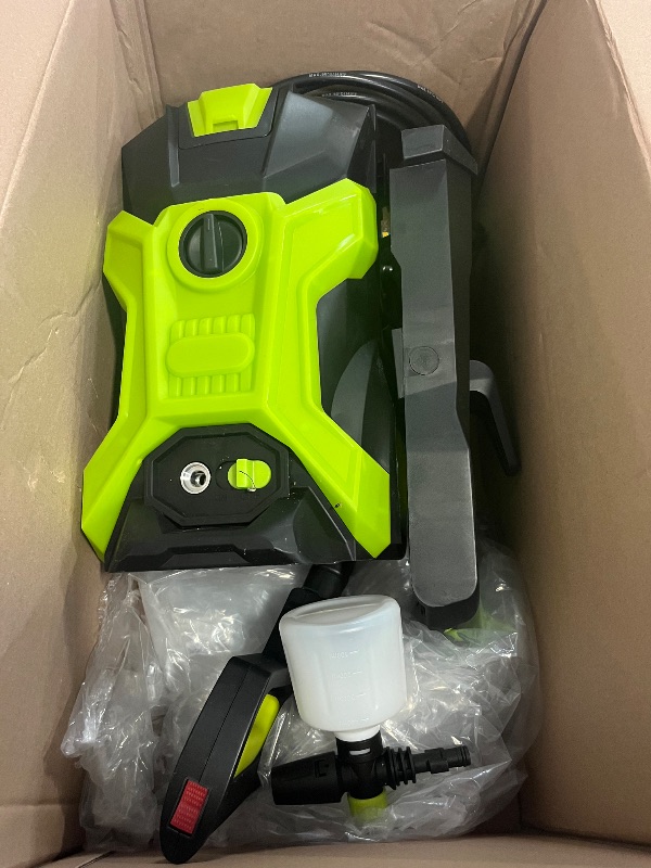 Photo 1 of Pressure Washer, Power Washer with 4 Quick Connect Nozzles, High Pressure Cleaning Machine with Foam Cannon for Cars/Fences/Driveways/Patios/Home Cleaning
