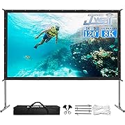 Photo 1 of Projector Screen Outdoor,JWSIT 120 inch Outdoor Movie Screen-Upgraded 3 Layers PVC 16:9 Projector Screen,Portable Video Projection Screen with Carrying Bag for Home Theater Backyard
