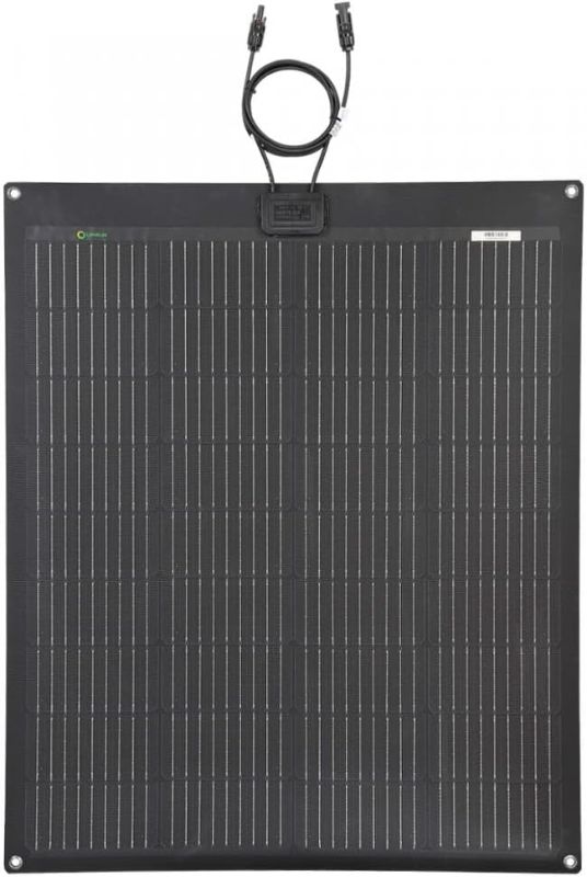 Photo 1 of Lensunsolar 100W 12V ETFE Flexible Solar Panel, 33.5x28in, PERC 9BB 23.5%+ Efficiency Mono Solar Cells, for Campers, RVs, Boats, Tent