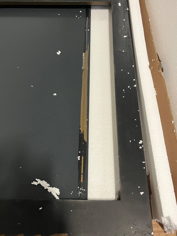 Photo 1 of *Minor Damaged** Wall Mirror, Vintage Carved Bathroom Mirror 40" x 32" Antique Metal Frame Wall Mirror for Bedroom, Living Room, Entryway, Fireplace, Hallway, Gold
