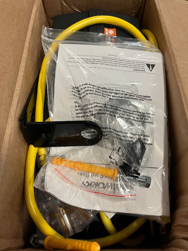 Photo 1 of ReelWorks Extension Cord Reel Retractable 12AWG x 50' Foot 3C/SJTOW Glow Strip Cable and Lightup Triple Tap Connector Advanced Slow Retraction Technology (SRT)
