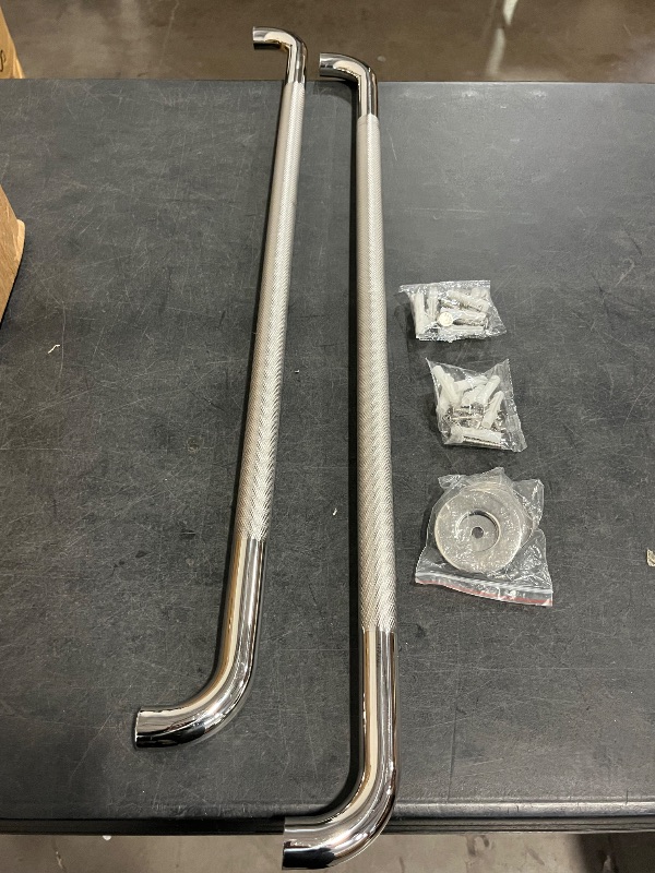 Photo 1 of Shower Grab Bar, 2 Pack 32 Inch Bathroom Grab Bar, 304 Stainless Steel 1.25" Diameter Anti-Slip Handicap Grab Bar Support Shower Rail Senior Handrail Shower Safety Bar Handle
