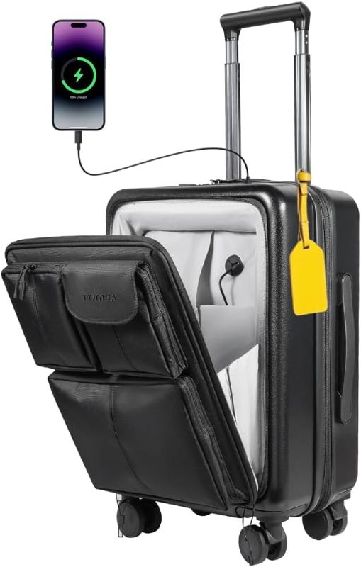 Photo 1 of Carry On Luggage 22x14x9 Airline Approved – 20 Inch Expandable Carry-On Luggage Suitcase with Wheels, Front Laptop Pocket, USB Charging Port, Spinner Wheels & TSA Lock
