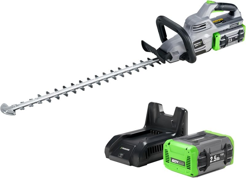 Photo 1 of 26-Inch Hedge Trimmers Cordless with Battery 60V Electric Bush Trimmer 2.5Ah Battery Power Heavy Duty Hedge Trimmer Brushless|Dual Action Steel Blades|1" Cutting Capacity for Shaping Hedges Shrubs
