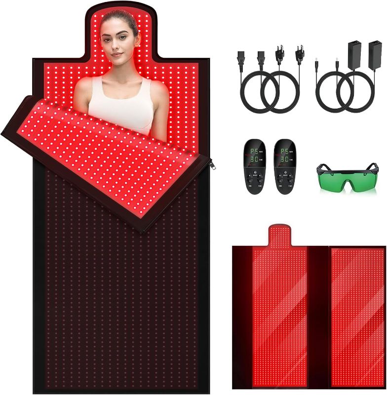 Photo 1 of Red Light Therapy Blanket-84x33 inches Large Red Light Therapy Mat Full Body with High-Power 3100 LEDs | Dual Wavelength 660nm& 850nm, Infrared Light Therapy Sleep Bag for Pain Relief
