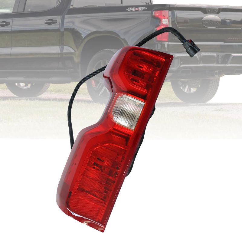Photo 1 of Tail Light Assembly Rear Brake Lamp for 2019-2021 Chevrolet Silverado 1500, Bulbs and Harness Included Left Driver Side 84752978
