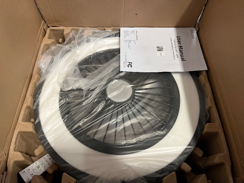 Photo 1 of 22'' Ceiling Fans with Lights Flush Mount 3000-6500K Black
