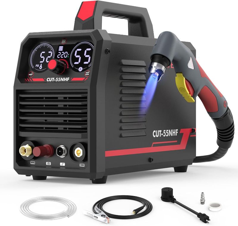 Photo 1 of YESWELDER CUT-55NHF Plasma Cutter, Non-High Frequency Non-Touch Pilot Arc, 55 Amp 110/220V Dual Voltage, Large Digital Display Plasma Cutting Machine
