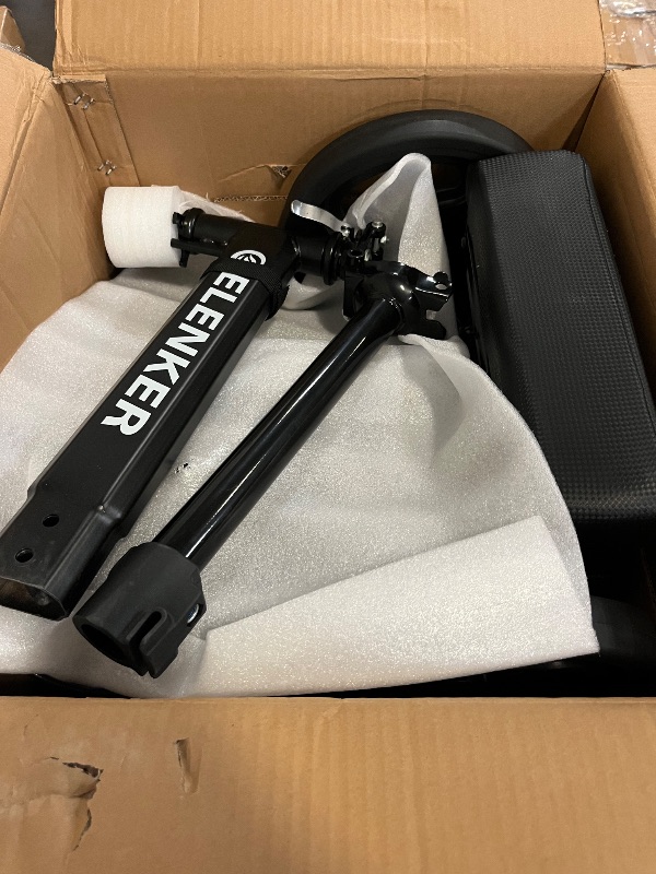 Photo 1 of ELENKER Steerable Knee Walker Deluxe Medical Scooter for Foot Injuries Compact Crutches Alternative (Bright Black)
