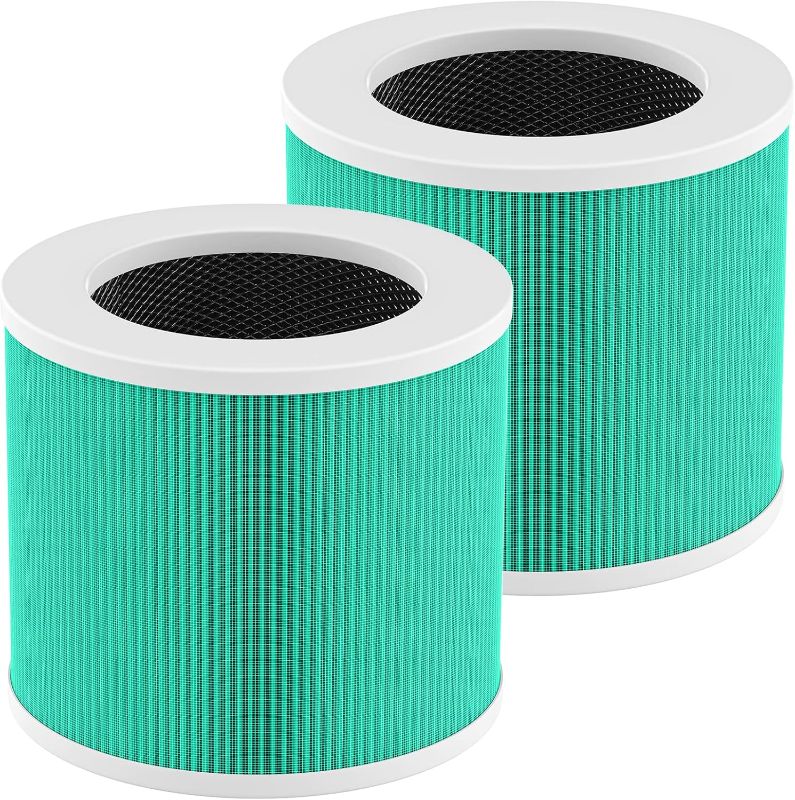 Photo 1 of 2 Pack HY1800 Replacement Filter Compatible with CHIVALZ/MORENTO/Loytio/Honeyuan/AYAFATO/IOIOW HY1800 Air Purifier, 3-in-1 Filtration, High-Efficiency Activated Carbon HY1800 Replacement Filter
