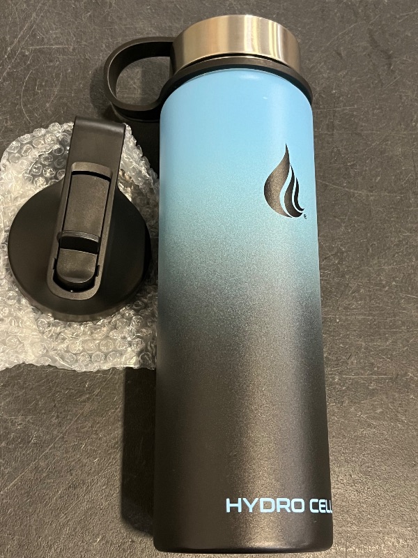 Photo 1 of HYDRO CELL Stainless Steel Water Bottle 24oz Blue/Black
