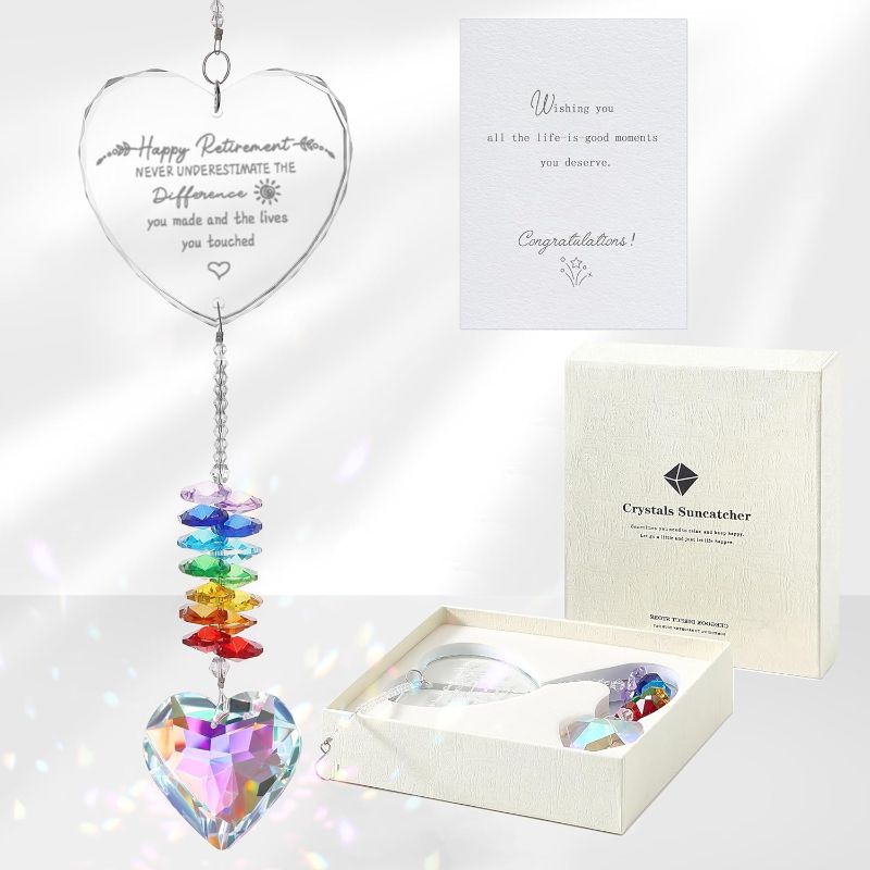Photo 1 of Gems are Off** Retirement Gift Crystal Suncatcher, Retirement Gifts for Women, Gifts for Retired Friend Coworker Nurse Boss Teacher

