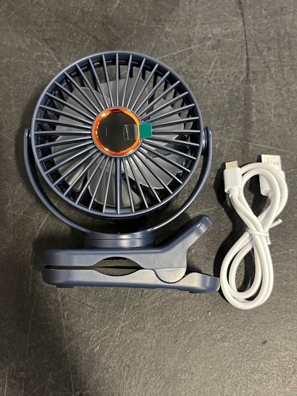 Photo 1 of Portable Mini Clip on Fan, 3 Speed Rechargeable Small USB Desk Fan with Strong Airflow, Battery Operated Personal Fan, 360° Rotate Adjustable Table Fan for Office Home Golf Cart Tent Stroller
