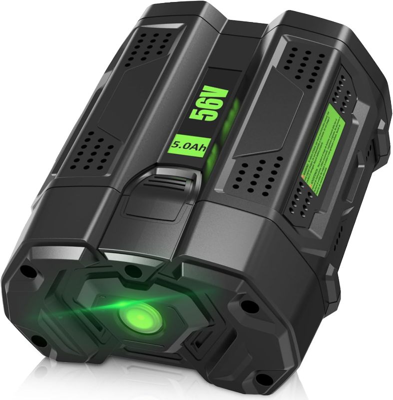 Photo 1 of 56 Volt 5000mAh High Capacity Replacement for EGO 56V Battery Compatible with EGO Lithium Battery Power Tools Compatible with BA2800 BA4200 BA4200T BA1400 BA1400T BA2240 Cordless Power Tool(Black)
