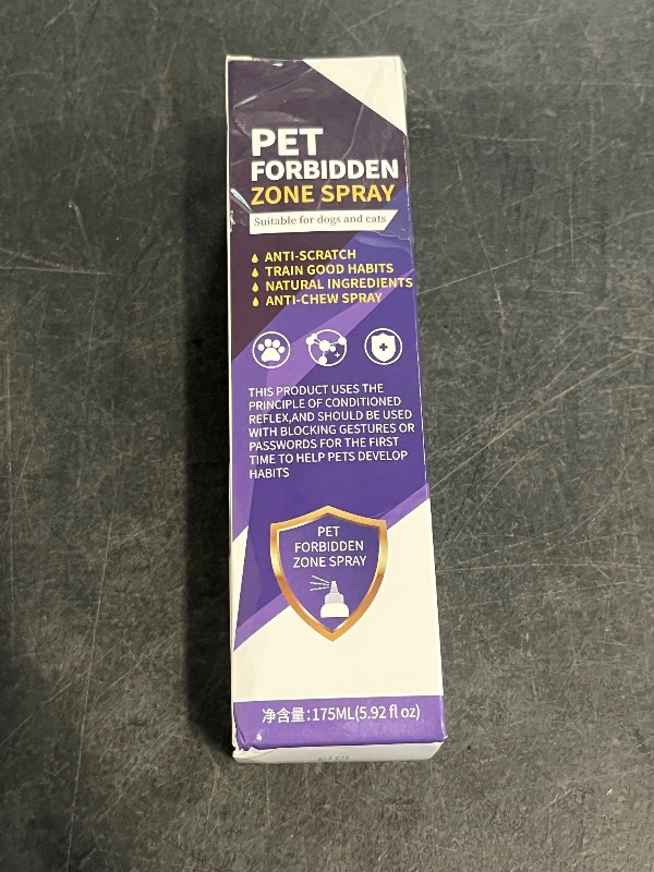 Photo 1 of No Chew Spray for Dogs & Cats, 175ML - Bitter Apple Spray for Dogs to Stop Chewing, Effective Dog Deterrent Spray for Carpet Furniture, Anti Chew Spray for Puppies Indoor & Outdoor Safe Purple
