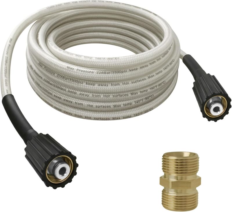 Photo 1 of Universal Pressure Washer Hose Replacement for Greenworks Power Washer Hose, 25-Foot Replacement for Greenworks Electric Power Washer High Pressure Hose Attachment 5200402
