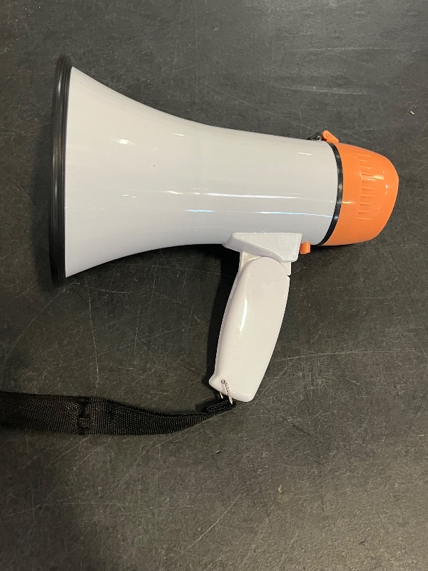 Photo 1 of 30 Watt Power Portable Megaphone Bullhorn Speaker Voice, Siren/Alarm and 240S Recording with Volume Control and Strap

