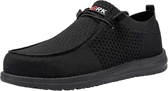 Photo 1 of Size 12 LARNMERN Slip On Steel Toe Shoes Men Lightweight Comfortable Lounging Walking Sneakers Steel Toe Loafers
