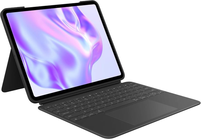 Photo 1 of Logitech Combo Touch iPad Pro 13-inch (M4)(2024) Keyboard Case - Detachable Backlit Keyboard for iPad Pro 13, Kickstand, Multi-use Mode - Midnight Black
