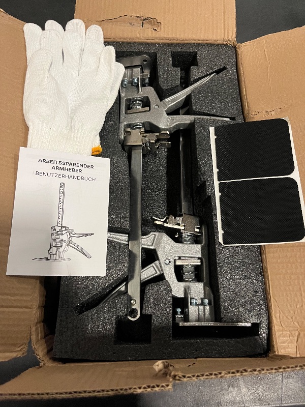 Photo 1 of Quick-Lift Construction Jack, 15 in Jack Labor-Saving Arm Jack 2 Pack Heavy Furniture Lifter Tool Stainless Steel Hand Lifting Jack for Installing Windows Doors, Raised by 8.52 in Load 440 Lbs
