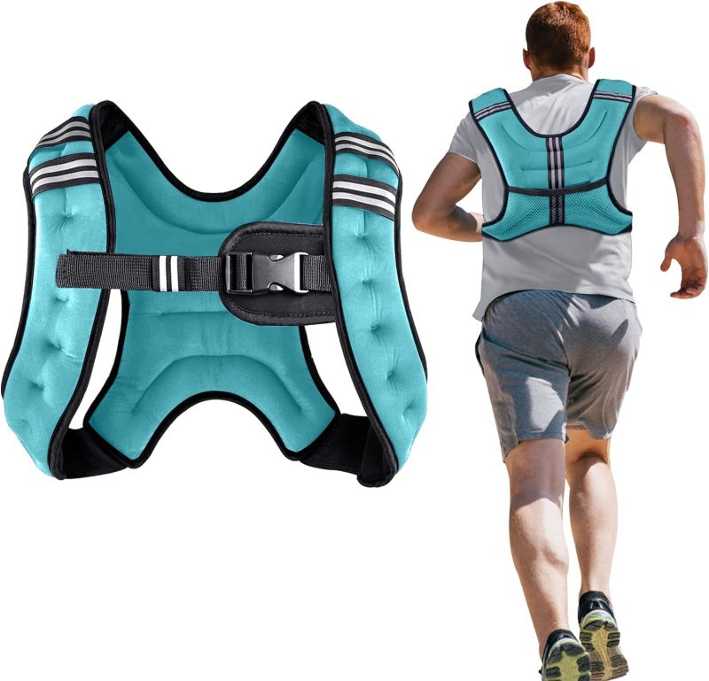 Photo 1 of Weighted Vest Weight Vest for Men Women Kids Weights Included, Body Weight Vests Adjustable for Running, Training Workout, Jogging, Walking

