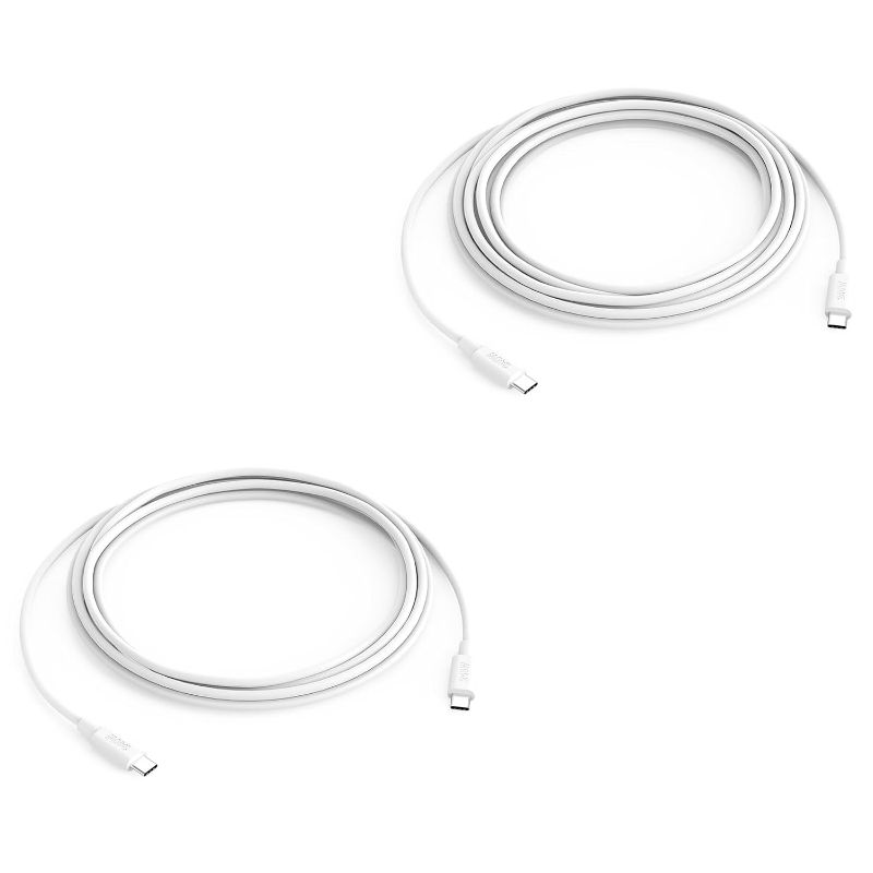 Photo 1 of 6.6ft & 10ft USB C to USB C Cable Bundle (240W, 480Mbps Data Transfer) for MacBook Pro, iPad, iPhone & USB-C Port Devices
