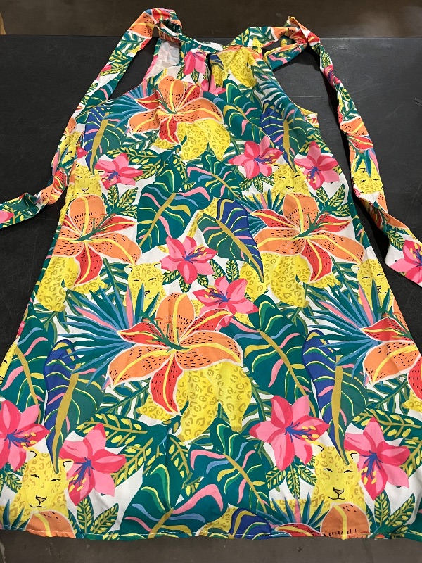 Photo 1 of (S) Floerns Women's Sleeveless Floral Print Sundress Halter Neck A Line Short Dress
