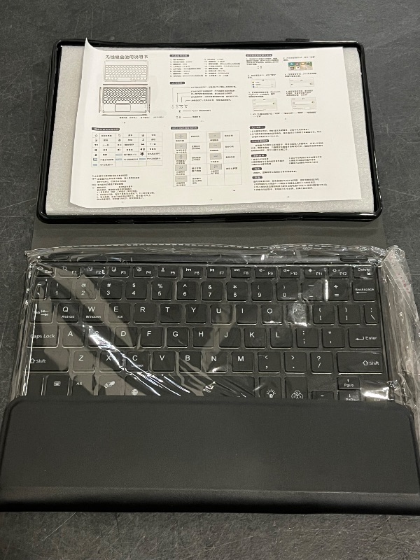 Photo 1 of GreenLaw Keyboard Case for Samsung Galaxy Tab A9 Plus 11 inch 2023, 7 Color Backlit, Smart Trackpad, Stain-Resistant Cover with S Pen Holder, Detachable Keyboard for Galaxy Tab A9+ 11'', Black
