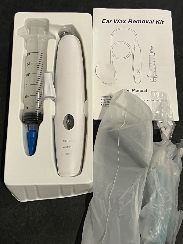 Photo 1 of Ear Wax Removal Kit, 3 in 1 Strong Suction Ear Vacuum Wax Remover, Best Ear Wax Removal Ear Vacuums, USB Rechargeable Reusable Ear Suction Device, Electric Ear Wax Removal Tool, Ear Flushing Cleaner
