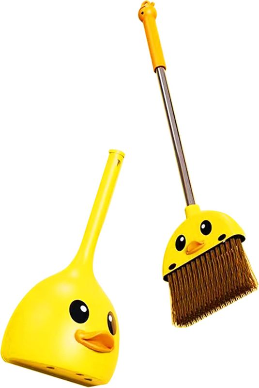 Photo 1 of Mini Broom and Dustpan Set for Kids - Cute Yellow Duck for Girls & Boys - Toddler Broom Set for Household Cleaning and Pretend Play - Perfect for Toddlers & Preschooler …
