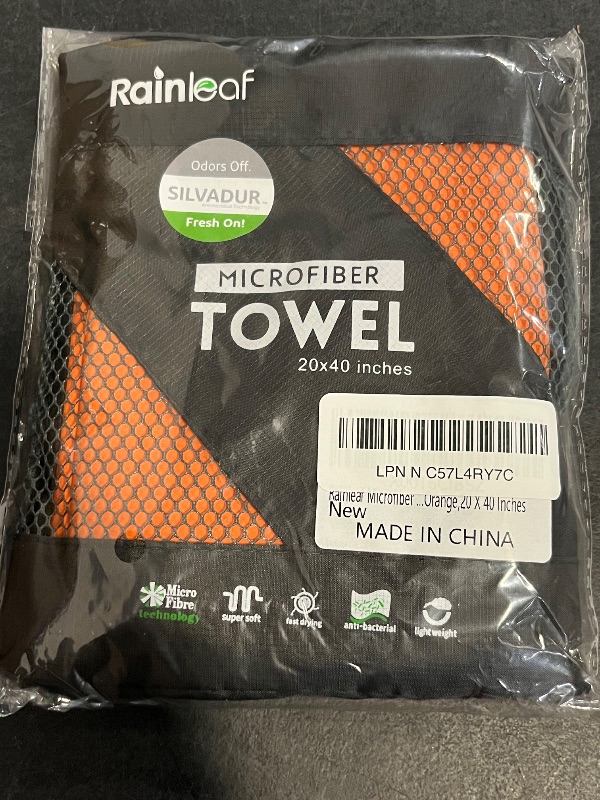 Photo 1 of Rainleaf Microfiber Towel Perfect Travel & Gym & Camping Towel. Quick Dry - Super Absorbent - Ultra Compact - Lightweight. Suitable for Trip, Beach, Shower, Backpacking, Pool
