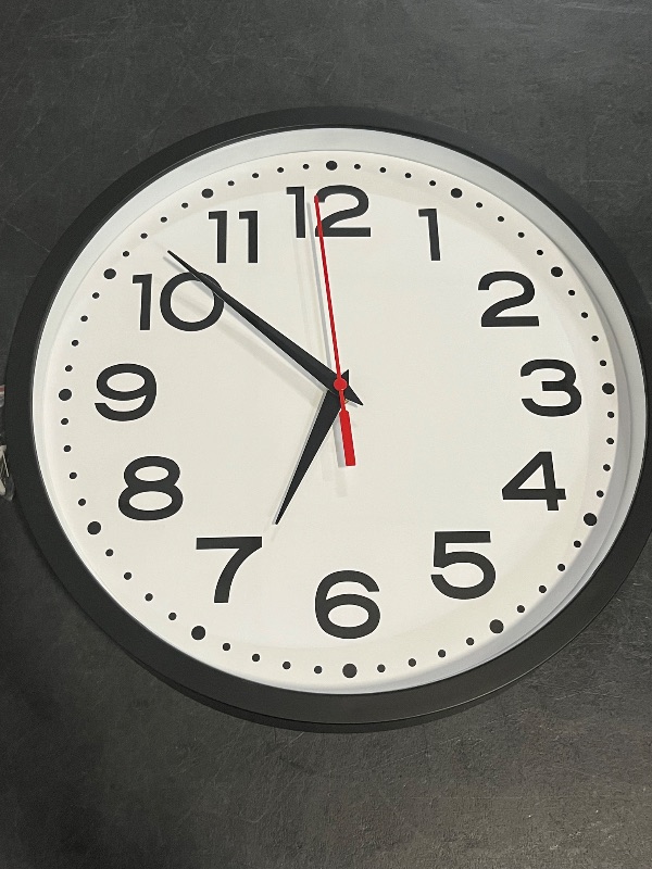 Photo 1 of AKCISOT Wall Clock, Modern Small Wall Clocks Battery Operated 8 Inch, Silent Non-Ticking Analog Classic for Office, Home, Bathroom, Kitchen, Bedroom, School(Black)
